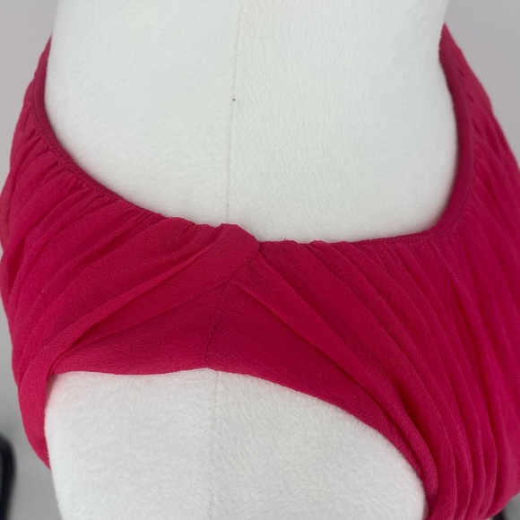 Alice + Olivia Hot Barbie Pink Mini Silk Dress - Picture 6 of 11